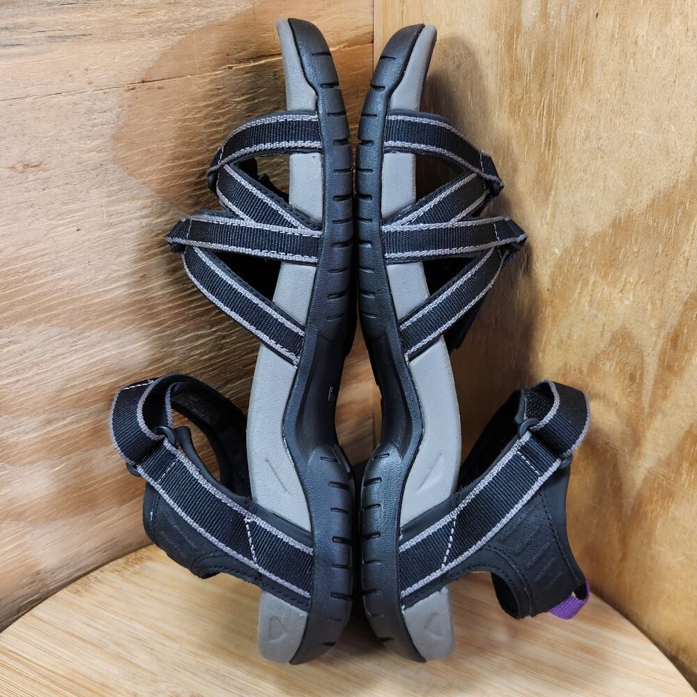 Teva Tirra Womens Black Hiking Sandals Size 10 - Picture 7 of 9
